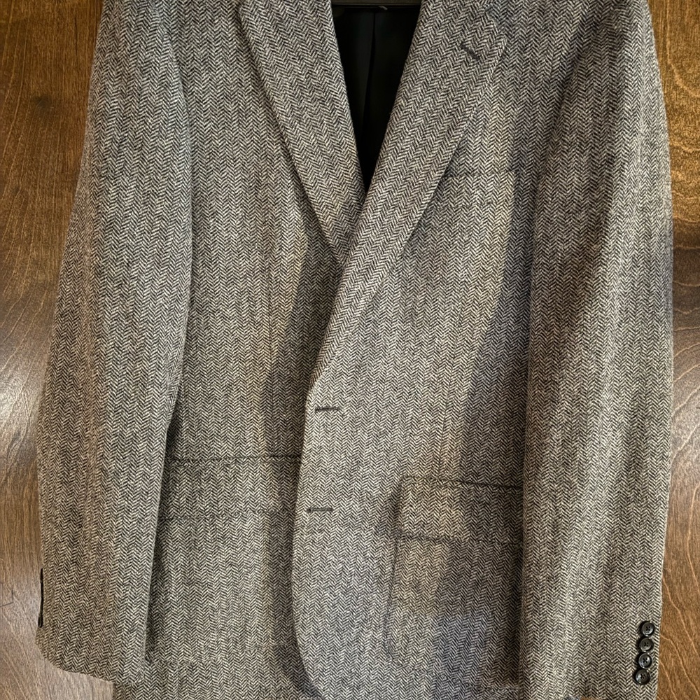 J. Crew Classic Gray Herringbone Blazer